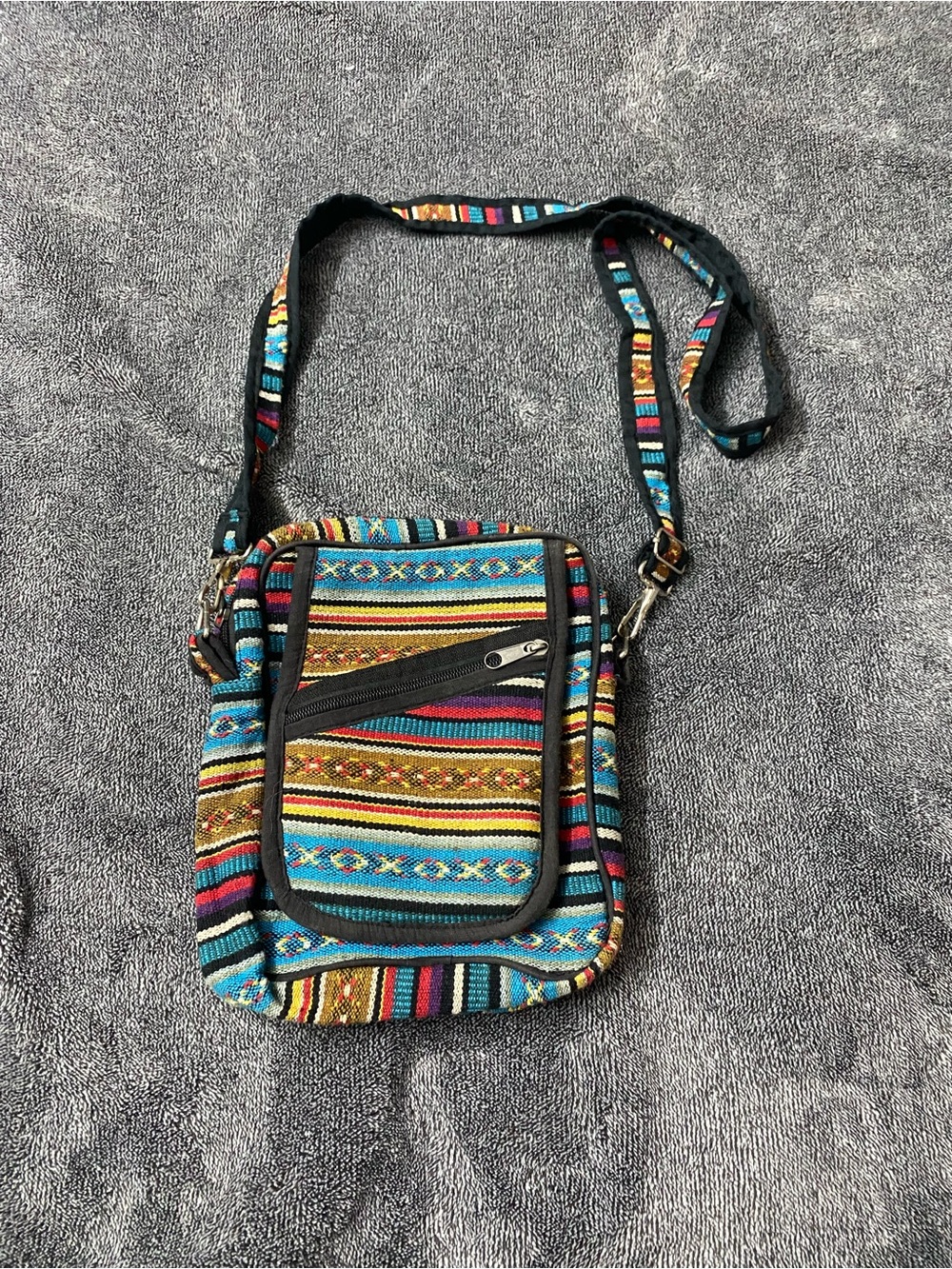 Boho Woven Gheri Cotton Crossbody Bag Small Hippie Festival Gipsy Tribal Indie